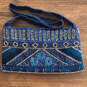 Express sequins & beaded bag. Snap closure. Inside pocket. NWOT!